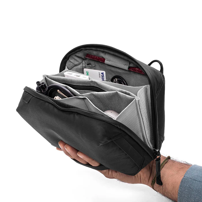 Origami Multi-Compartment Tech Pouch Storage Bag for Electronic Accessories Sorting