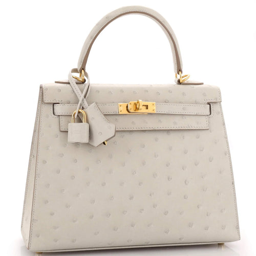 Cream Off-White Dotted-Texture Mini Structured Satchel With Gold-Tone Hardware